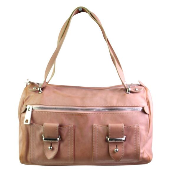 ROOMY Marc Jacobs BEIGE GENUINE LEATHER TOTE SHOULDER BAG HANDBAG PURSE - Picture 1 of 15